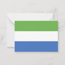 Vlag van Sierra Leone Notitiekaartje