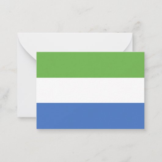 Vlag van Sierra Leone Notitiekaartje (Voorkant)
