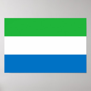 Vlag van Sierra Leone Poster