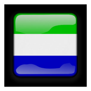 Vlag van Sierra Leone Poster