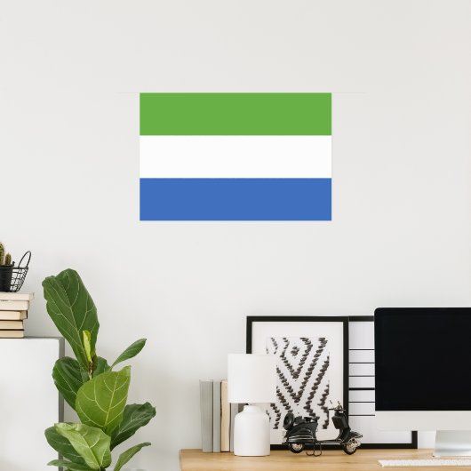 Vlag van Sierra Leone Poster (Thuiskantoor)