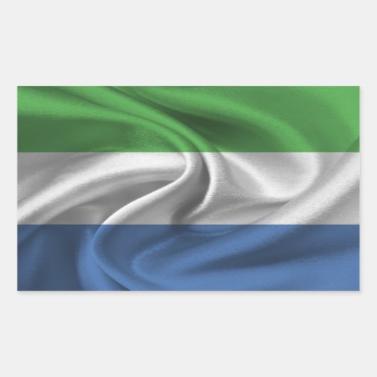 Vlag van Sierra Leone Rechthoekige Sticker (Voorkant)