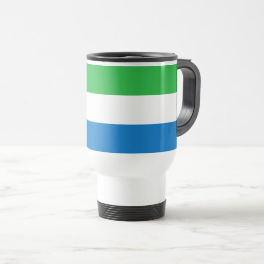 Vlag van Sierra Leone Reisbeker (Voorkant rechts)