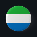 Vlag van Sierra Leone Ronde Button 5,7 Cm<br><div class="desc">Patriottische vlag van Sierra Leone.</div>
