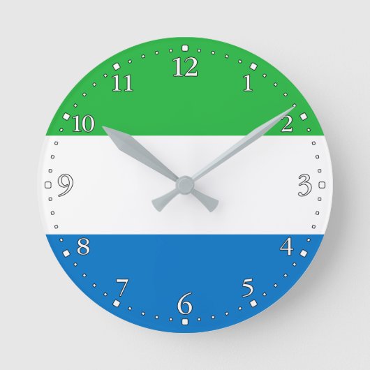 Vlag van Sierra Leone Ronde Klok (Voorkant)
