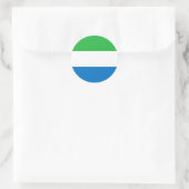 Vlag van Sierra Leone Ronde Sticker (Tas)