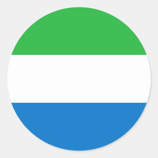 Vlag van Sierra Leone Ronde Sticker (Voorkant)