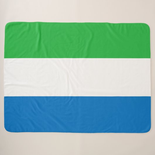 Vlag van Sierra Leone Sherpa Deken (Voorkant (horizontaal))