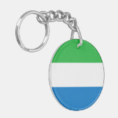 Vlag van Sierra Leone Sleutelhanger (Voorkant Links)