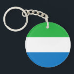 Vlag van Sierra Leone Sleutelhanger<br><div class="desc">Patriottische vlag van Sierra Leone.</div>