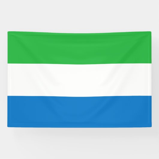 Vlag van Sierra Leone Spandoek (Horizontaal)