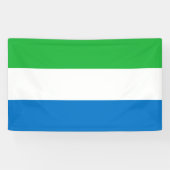 Vlag van Sierra Leone Spandoek (Horizontaal)