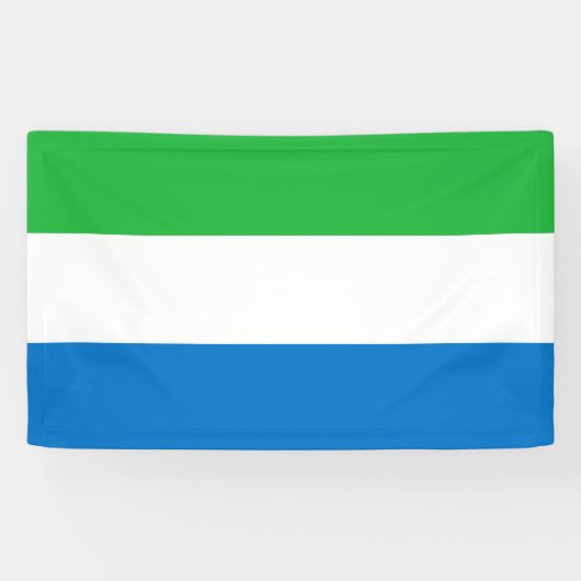 Vlag van Sierra Leone Spandoek (Horizontaal)