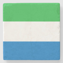 Vlag van Sierra Leone Stenen Onderzetter