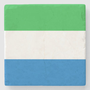 Vlag van Sierra Leone Stenen Onderzetter