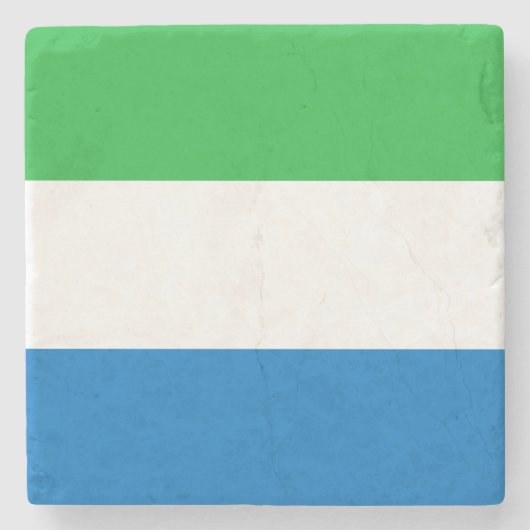 Vlag van Sierra Leone Stenen Onderzetter (Voorkant)