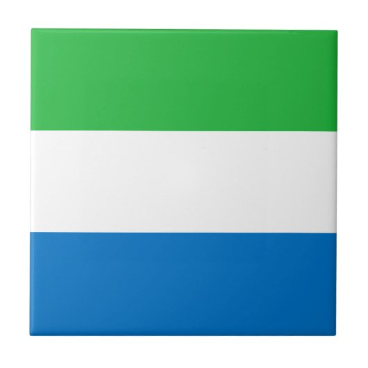 Vlag van Sierra Leone Tegeltje (Voorkant)