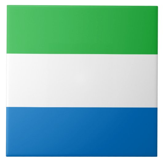 Vlag van Sierra Leone Tegeltje (Voorkant)