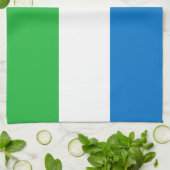 Vlag van Sierra Leone Theedoek (Gevouwen)