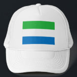 Vlag van Sierra Leone Trucker Pet<br><div class="desc">Patriottische vlag van Sierra Leone.</div>