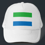 Vlag van Sierra Leone Trucker Pet<br><div class="desc">Patriottische vlag van Sierra Leone.</div>