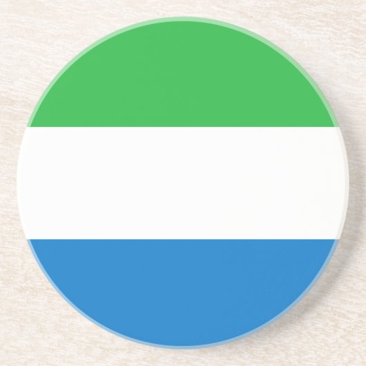 Vlag van Sierra Leone Zandsteen Onderzetter (Voorkant)