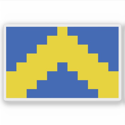 Vlag van Sillamäe, Estland Sticker (Voorkant)
