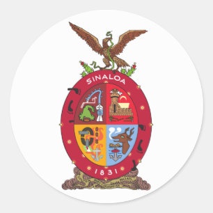 Vlag van Sinaloa Ronde Sticker