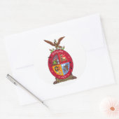 Vlag van Sinaloa Ronde Sticker (Envelop)