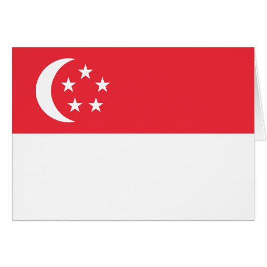 Vlag van Singapore (Voorkant Horizontaal)