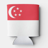 Vlag van Singapore Blikjeskoeler (Achterkant)