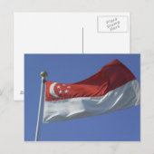 Vlag van Singapore Briefkaart (Voorkant / Achterkant)