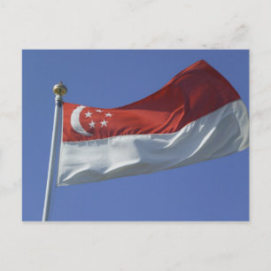 Vlag van Singapore Briefkaart