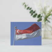 Vlag van Singapore Briefkaart (Staand voorkant)