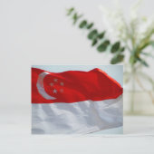 vlag van singapore briefkaart (Staand voorkant)