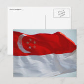 vlag van singapore briefkaart (Voorkant / Achterkant)