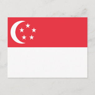 Vlag van Singapore Briefkaart