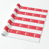 Vlag van Singapore Cadeaupapier (Uitgerold)