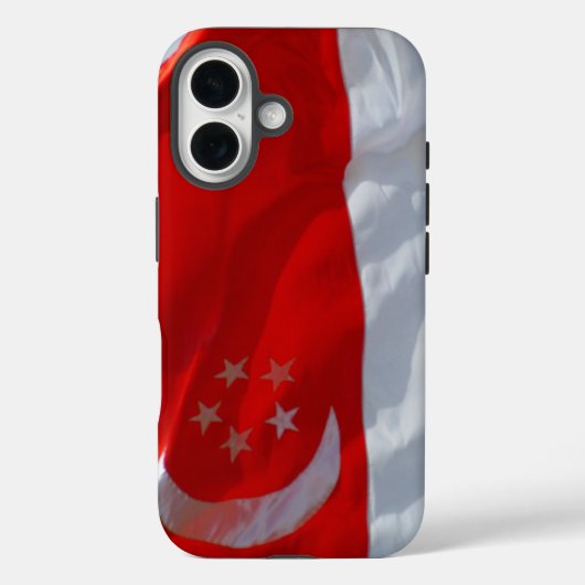 vlag van singapore Case-Mate iPhone case (Achterkant)