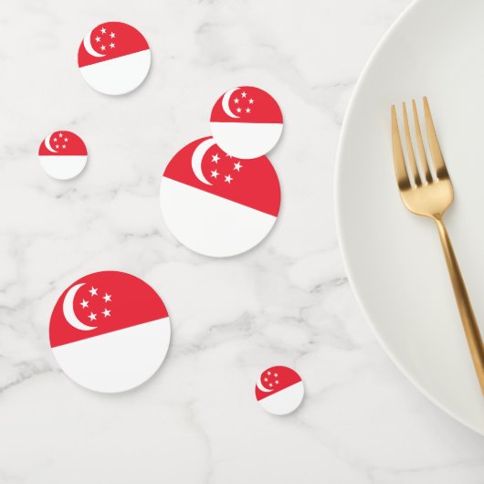 Vlag van Singapore Confetti (Groep)