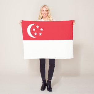 Vlag van Singapore Fleece Deken