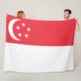 Vlag van Singapore Fleece Deken