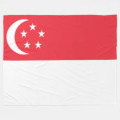 Vlag van Singapore Fleece Deken (Voorkant (Horizontaal))