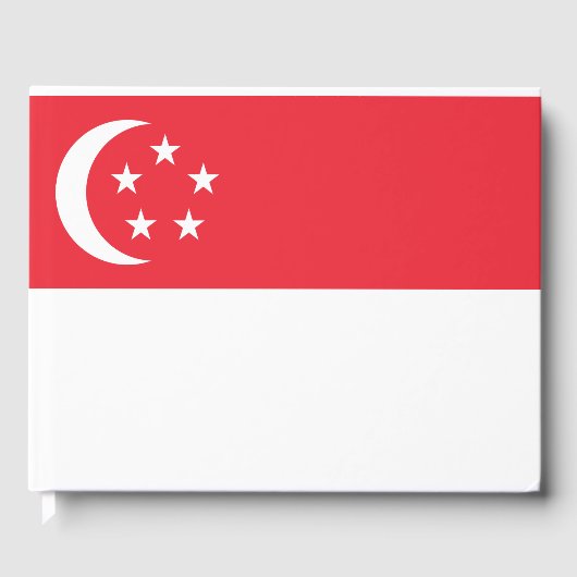 Vlag van Singapore Gastenboek (Voorkant)