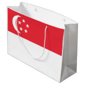 Vlag van Singapore Groot Cadeauzakje (Achterkant Gekanteld)