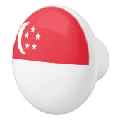 Vlag van Singapore Keramische Knop (Rechts)
