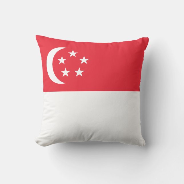 Vlag van Singapore Kussen (Voorkant)
