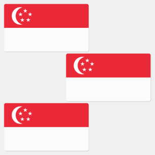 Vlag van Singapore Labels