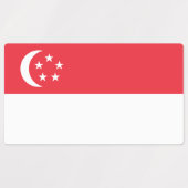 Vlag van Singapore Labels (Design 1)