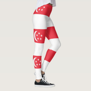 Vlag van Singapore Leggings